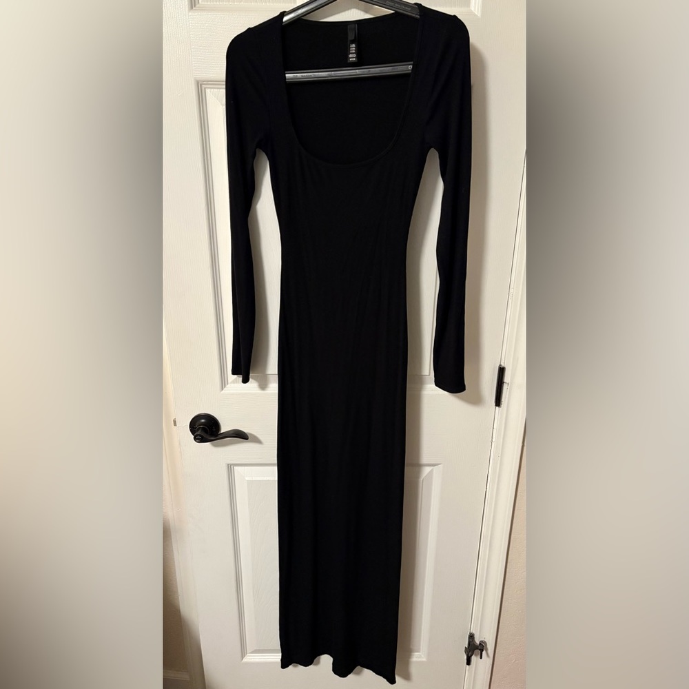SKIMS soft lounge square neck long sleeve dress